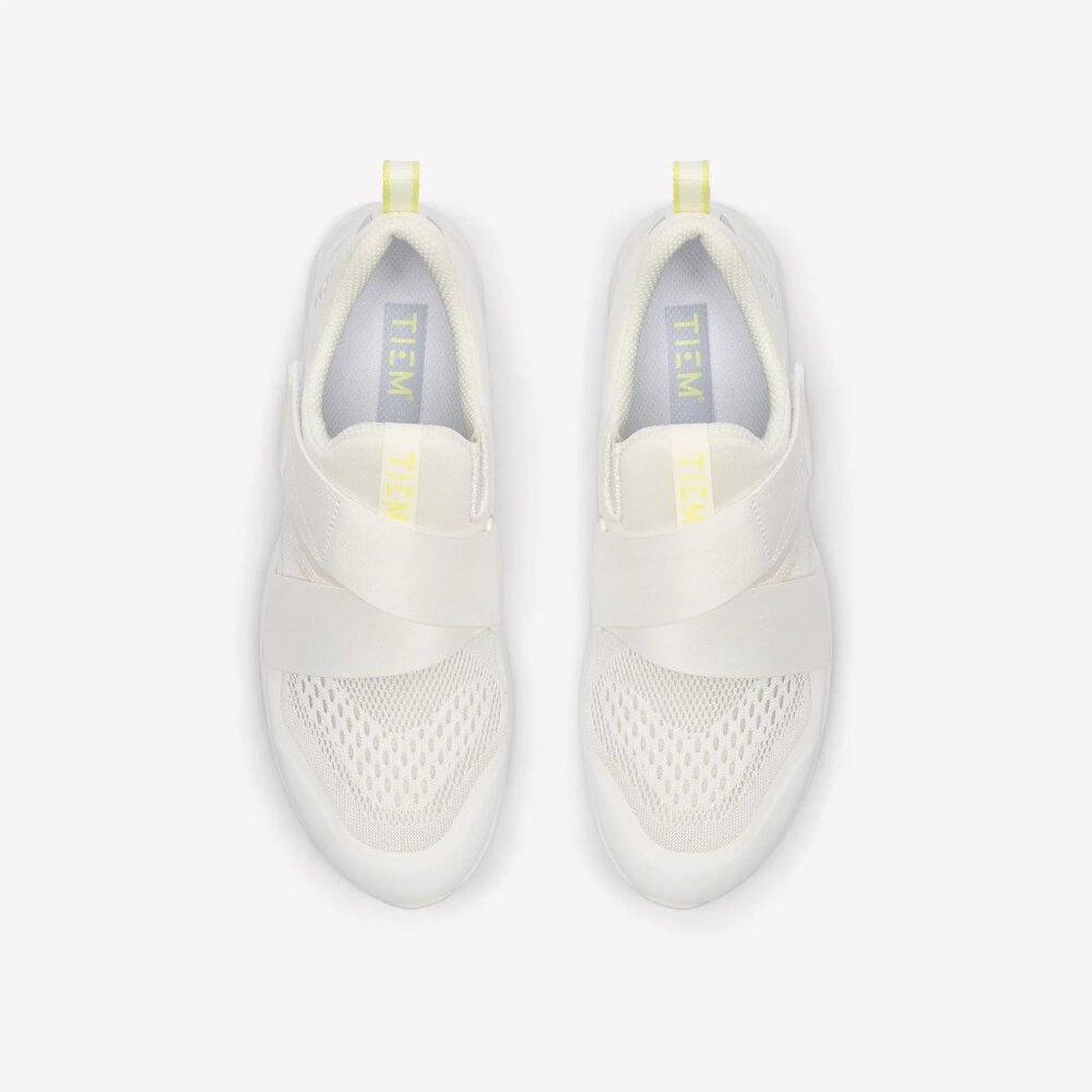 TIEM - Slipstream Triple White Cycling Shoes - 8.5